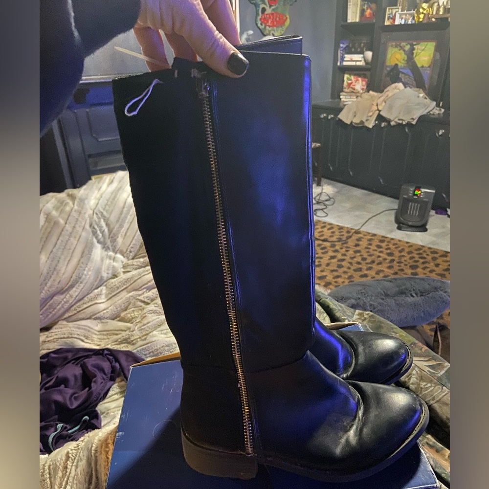 steve madden girls black boot size 3